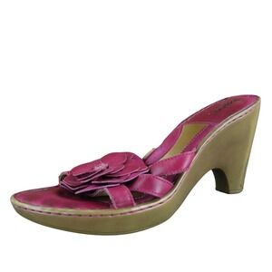 Born Women's  Slide Pink Leather‎ Sz 9 Medium  Used 2025